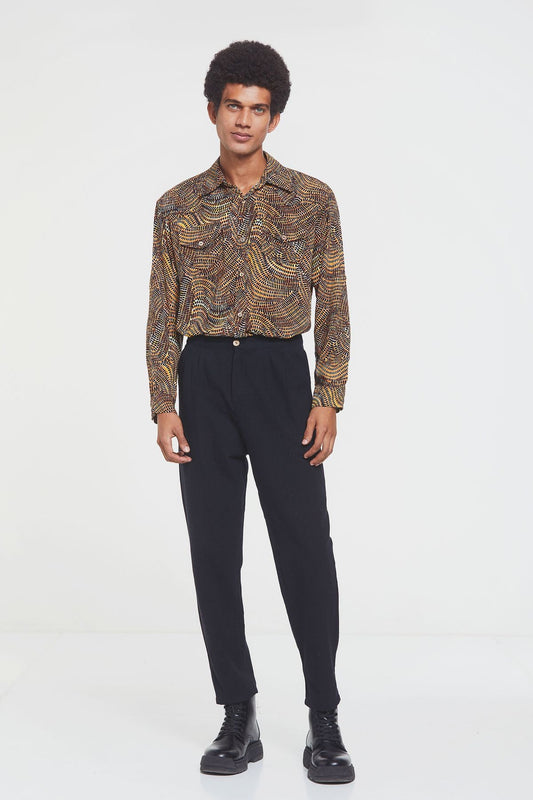 Bohemian Men's Shirt Yellow