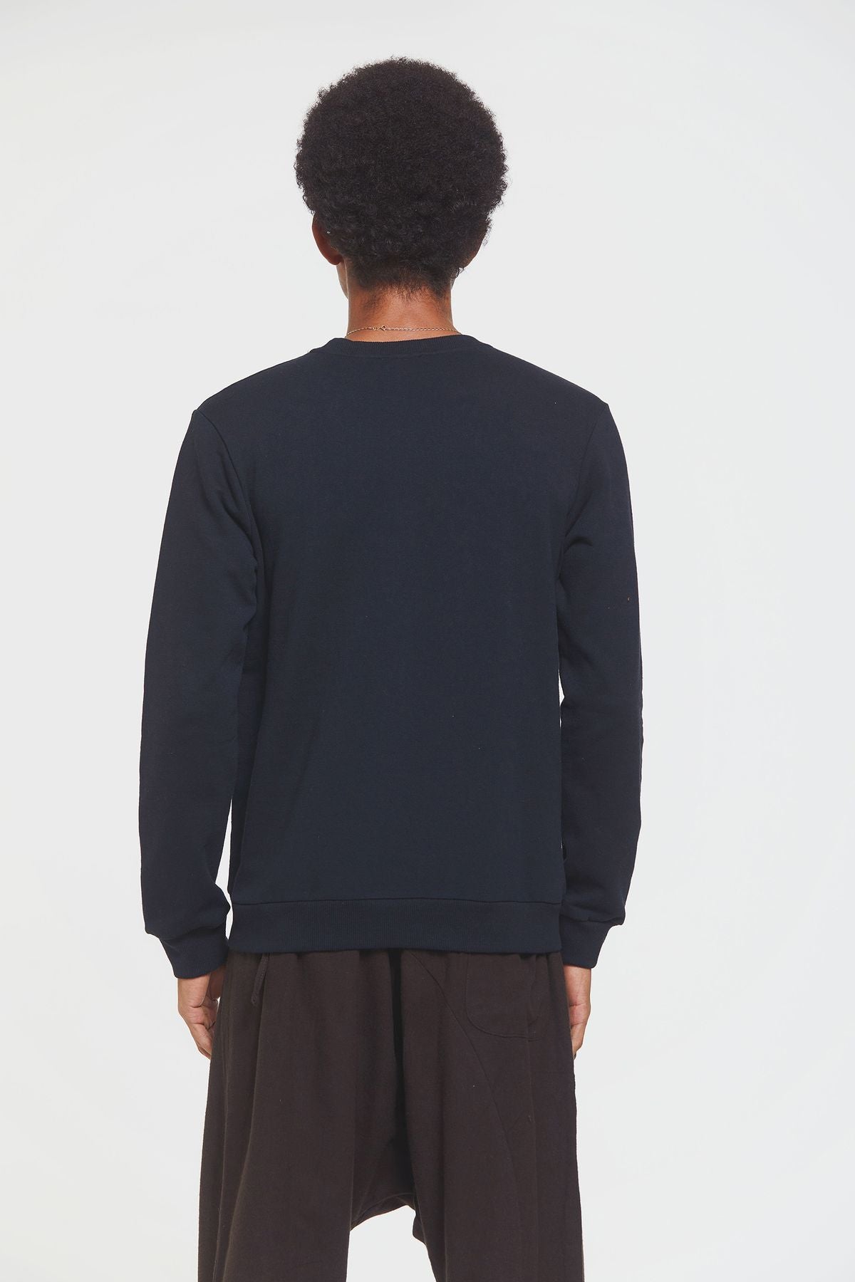Pullover for Men with Clandestino Print Black