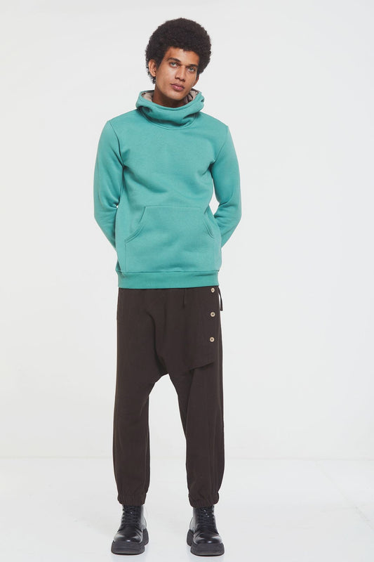 Kangaroo Pocket Men's Hoodie Green