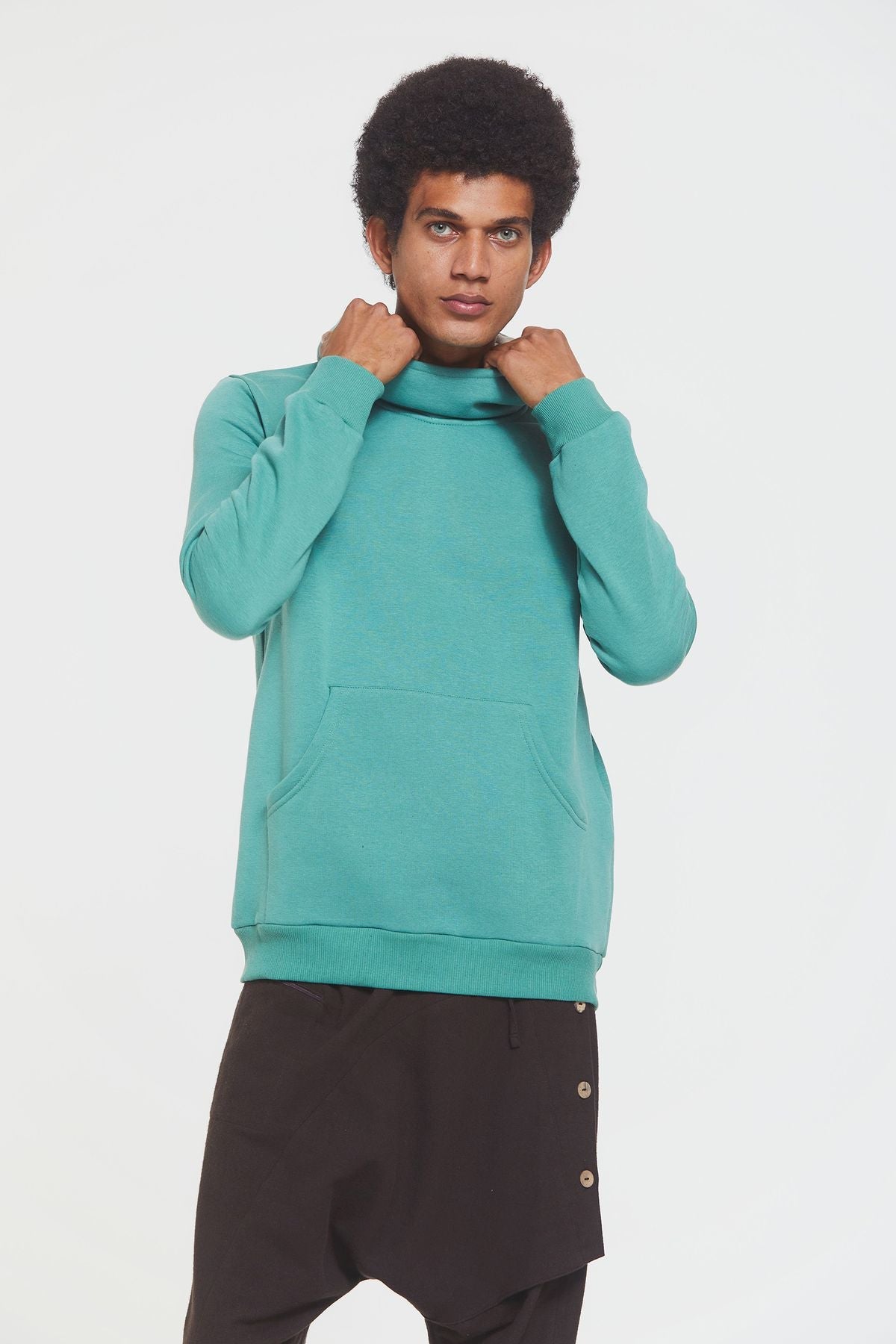 Kangaroo Pocket Men's Hoodie Green