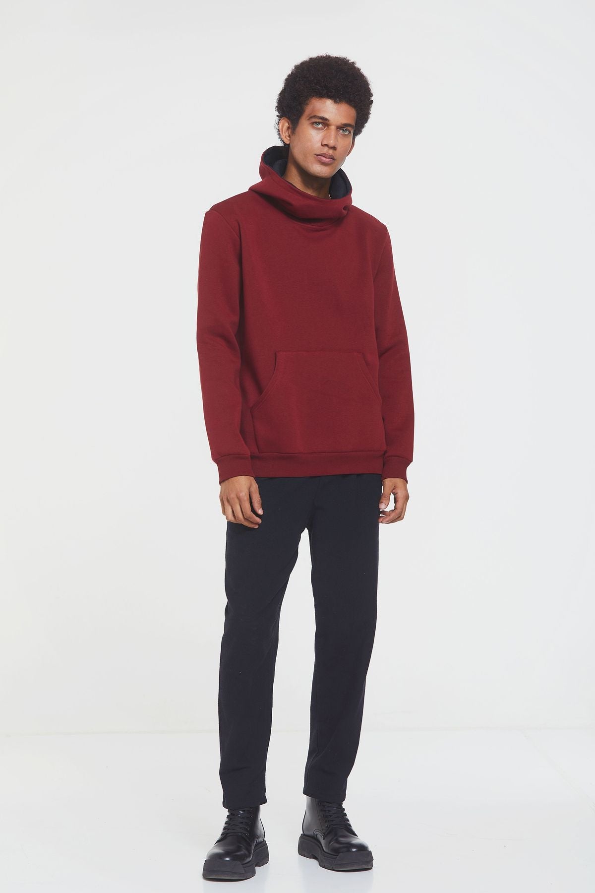 Kangaroo Pocket Men's Hoodie Red