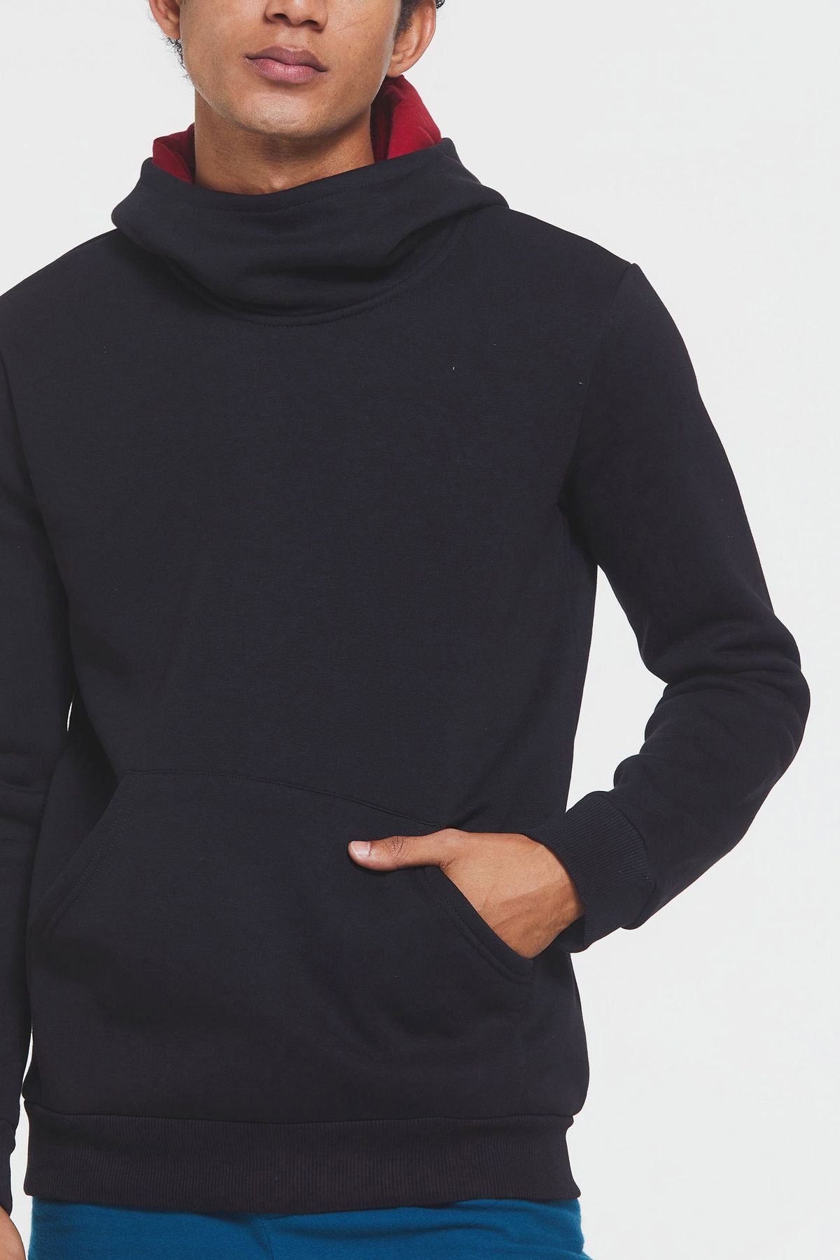 Kangaroo Pocket Men's Hoodie Black