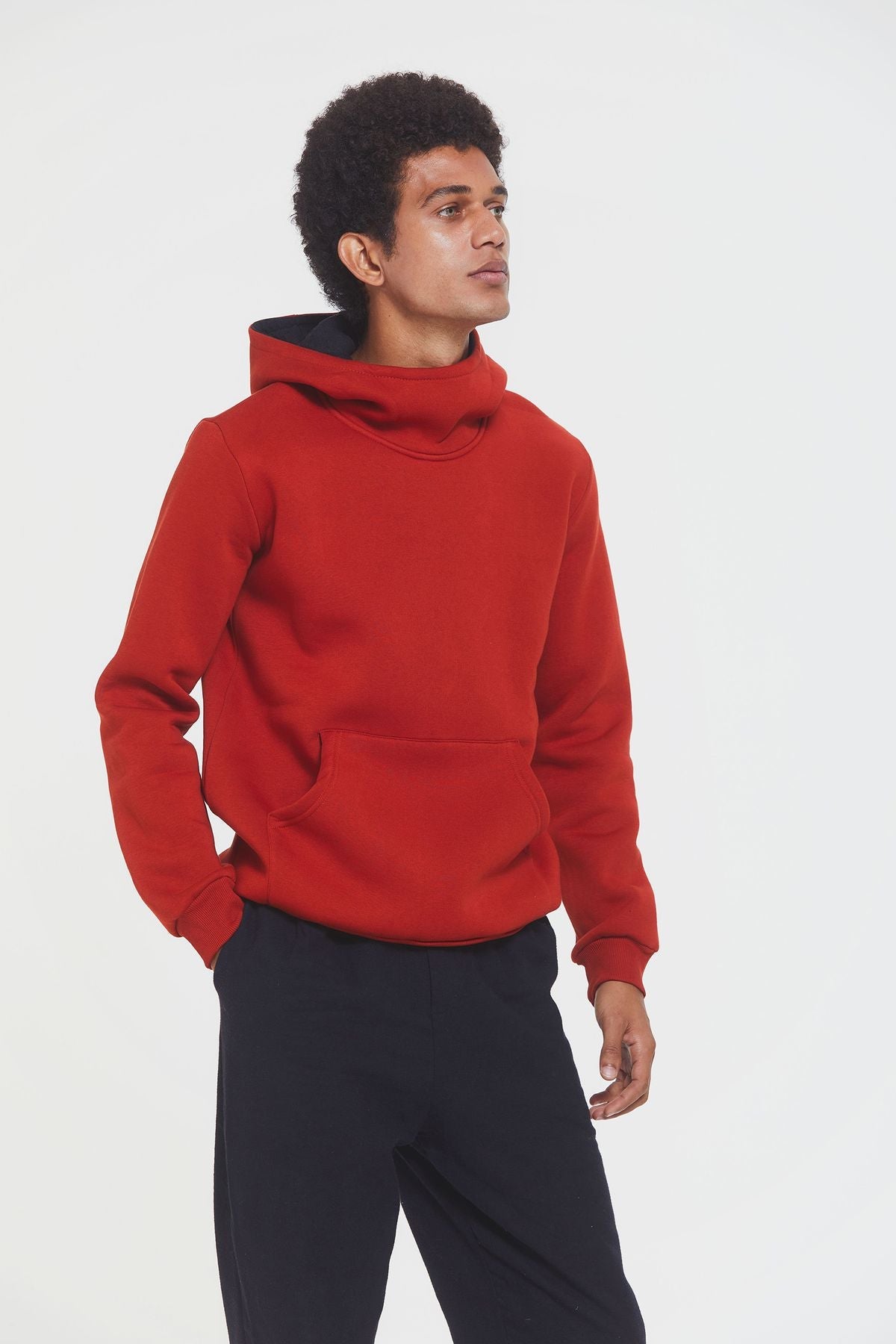Kangaroo Pocket Men's Hoodie Orange