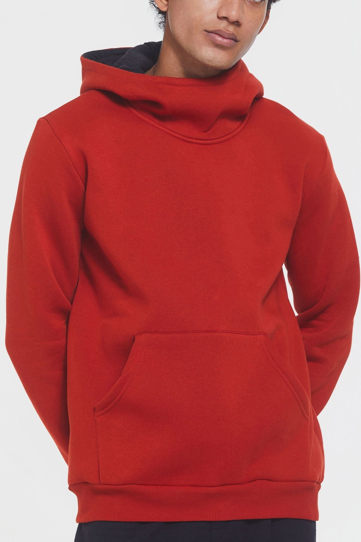 Kangaroo Pocket Men's Hoodie Orange