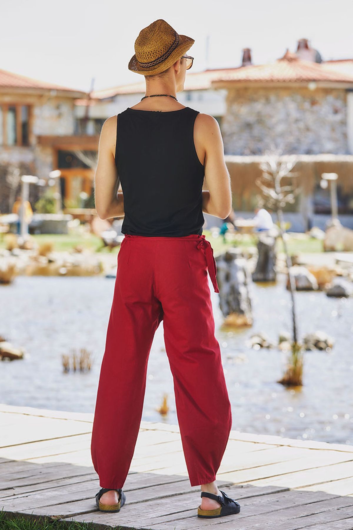 Wrap Pants Red