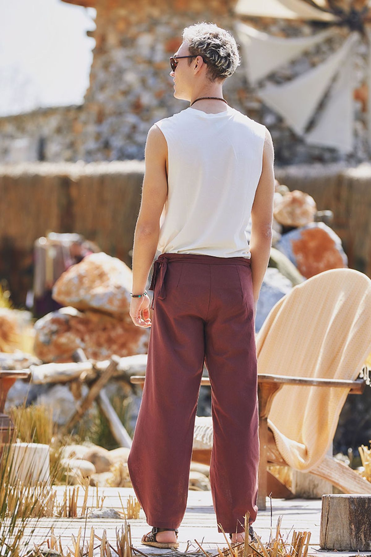 Wrap Pants Brown