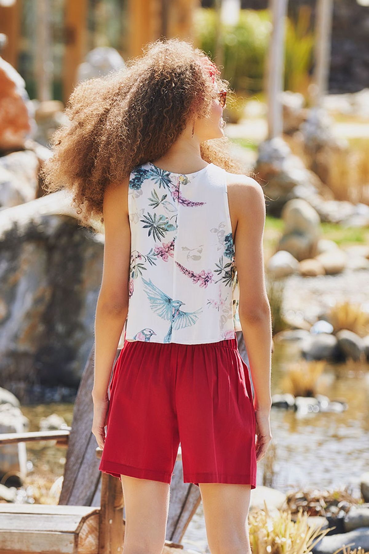 Women's Bohemian Summer Shorts Red