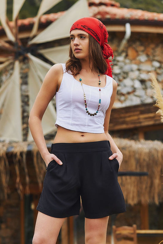 Women's Bohemian Summer Shorts Black