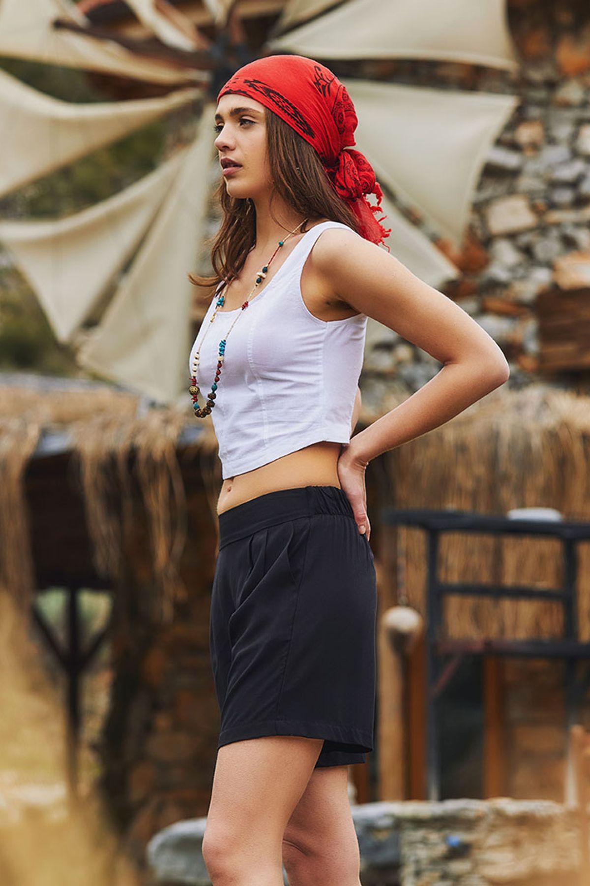 Women's Bohemian Summer Shorts Black