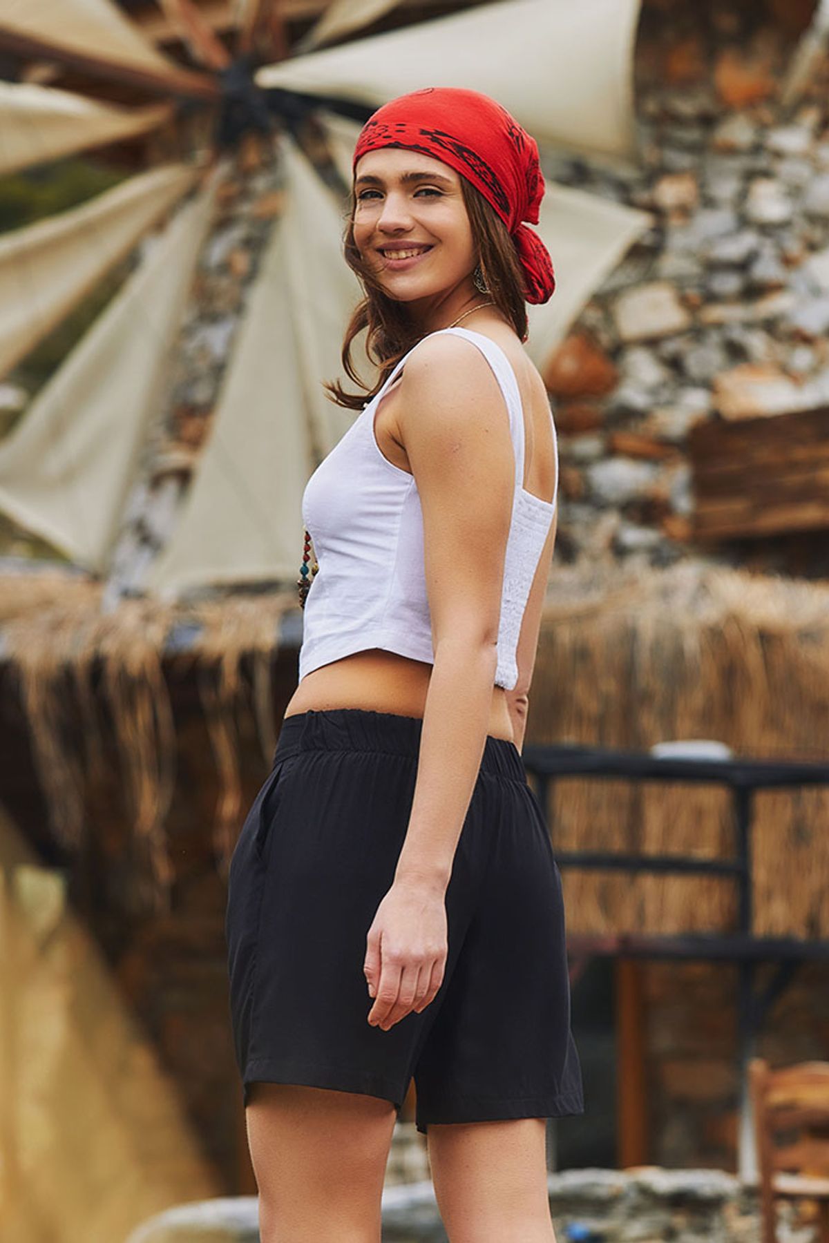 Women's Bohemian Summer Shorts Black
