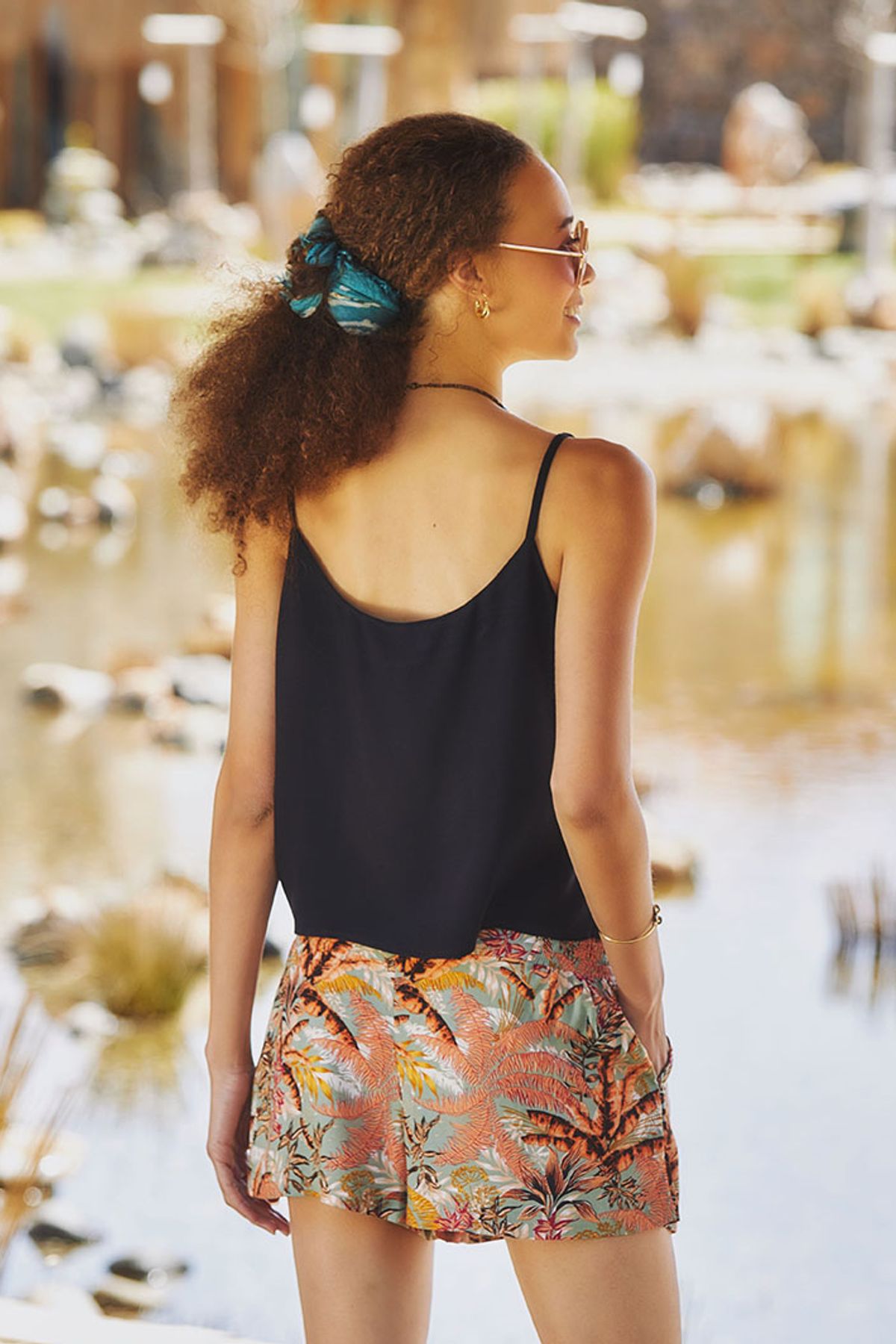 Boho Style Women's Summer Shorts Orange