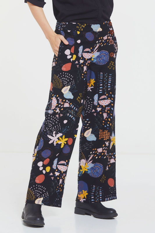 Women's Wide Leg Boho Pants Multi