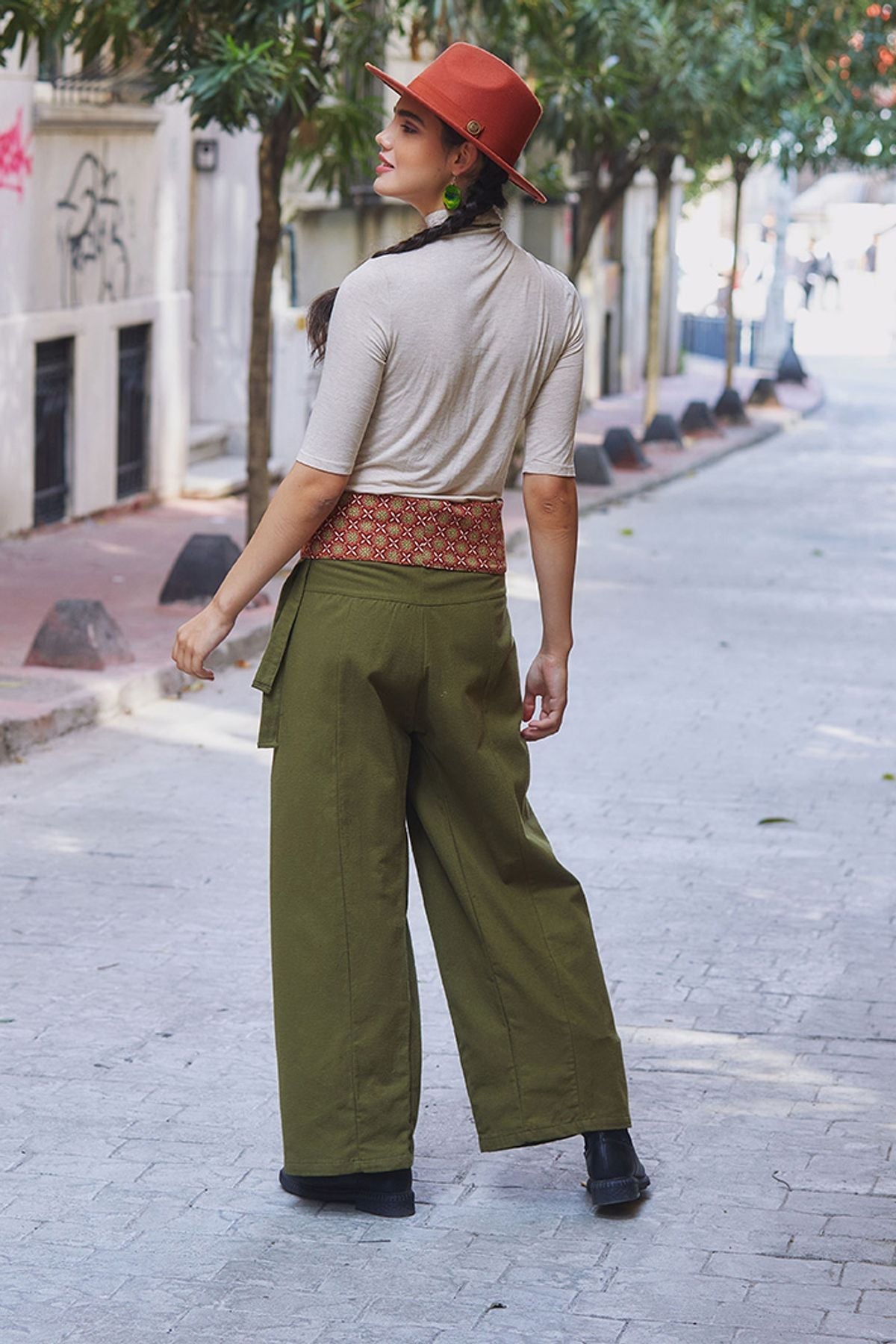 Unisex Warm Thai Fisherman Pants Khaki