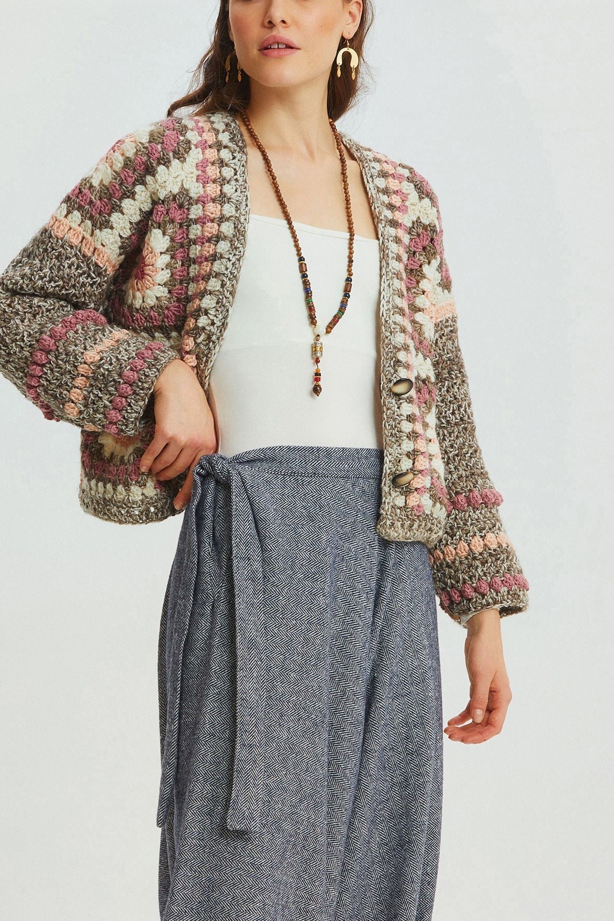 Winter Boho Harem Pants Dark Blue