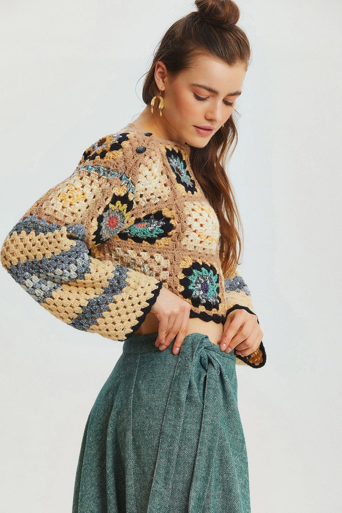 Winter Boho Harem Pants Turquoise