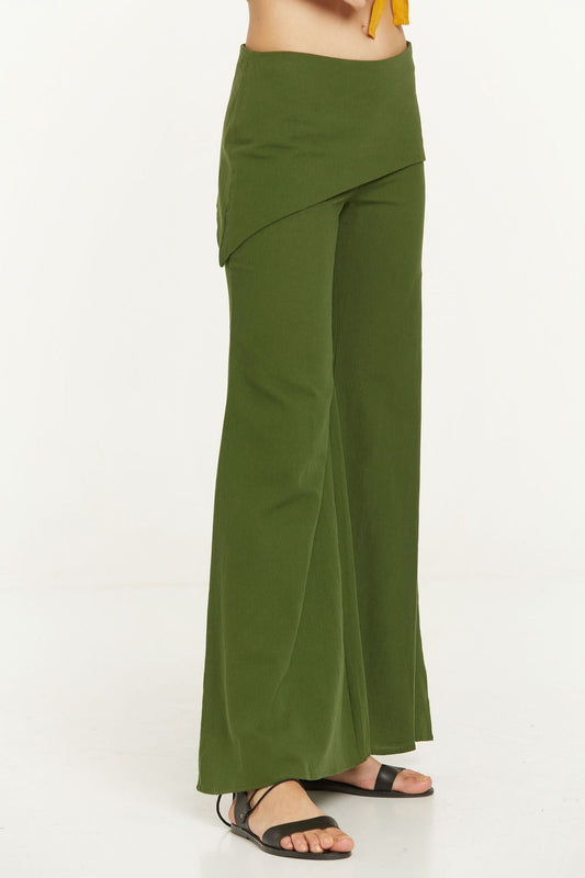 Women's Cotton Hippie Pants Green