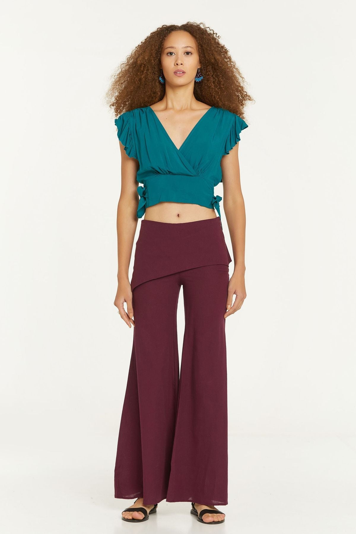 Women's Cotton Hippie Pants Purple