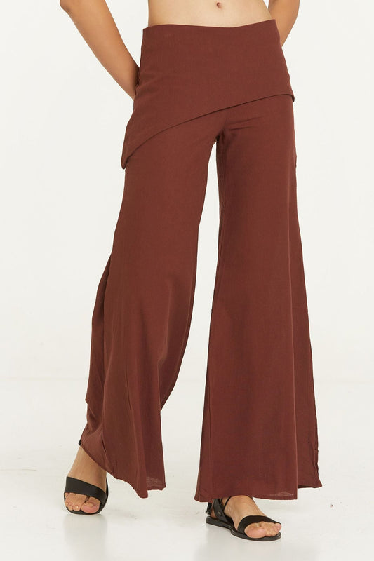 Women's Cotton Hippie Pants Brown