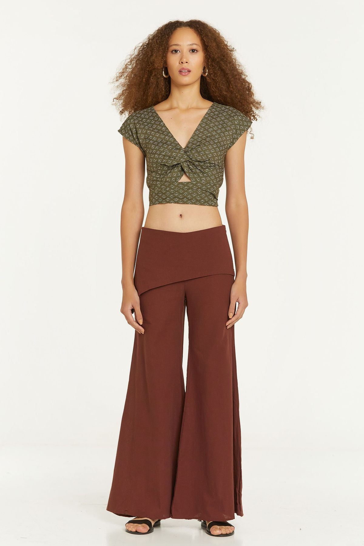 Women's Cotton Hippie Pants Brown