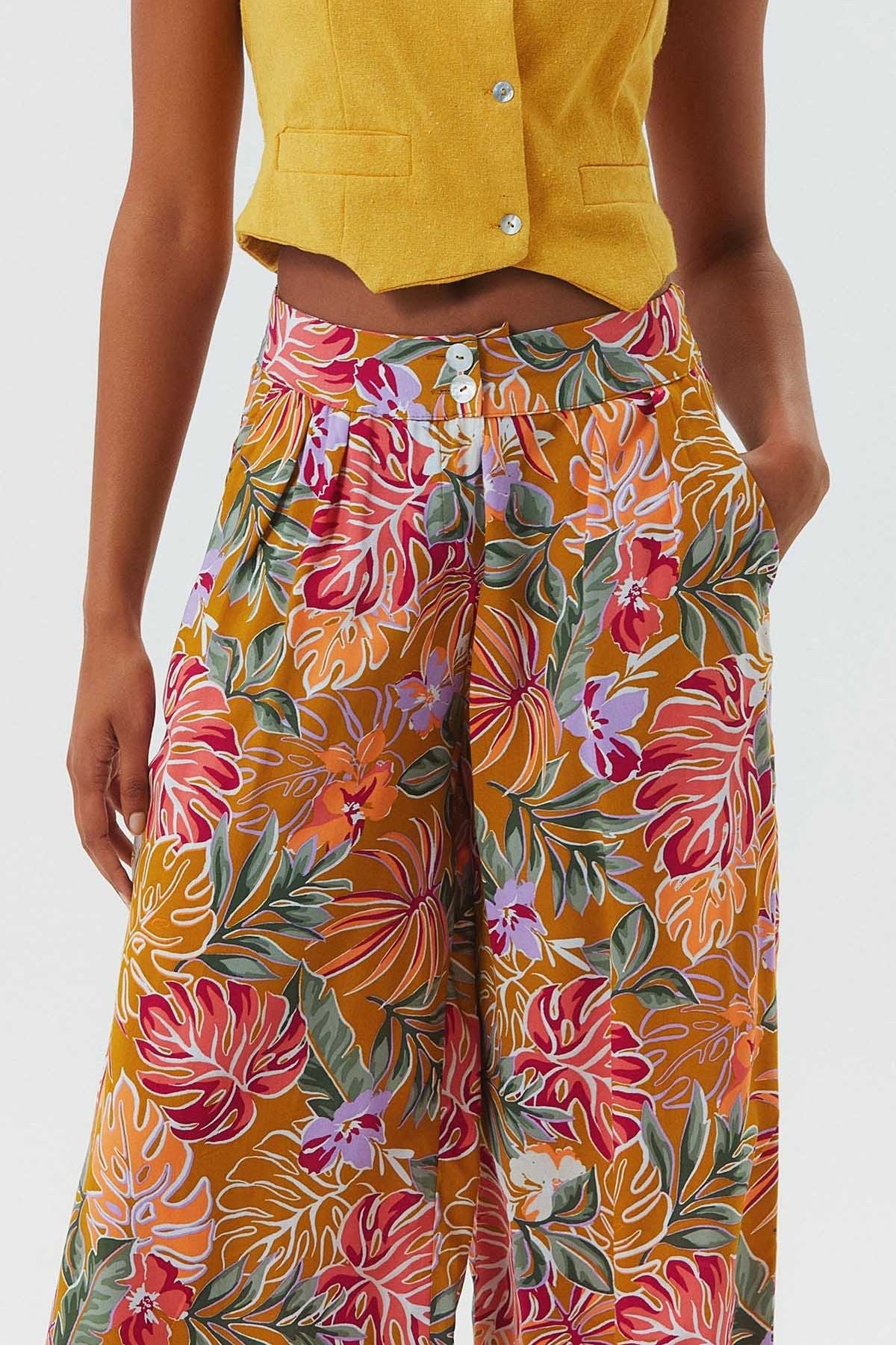 Boho Women's Pants Mustard