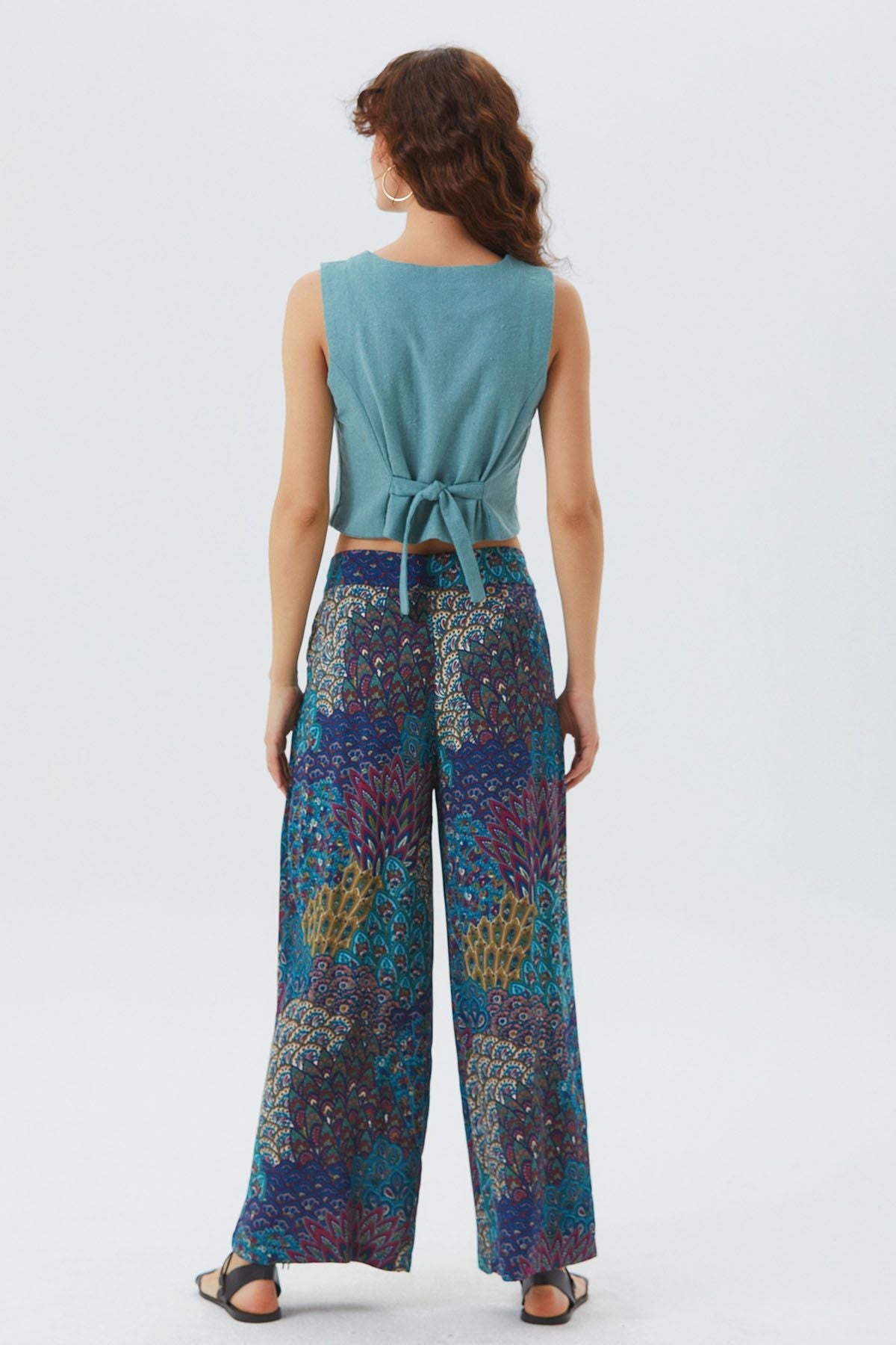Boho Women's Pants Turquoise