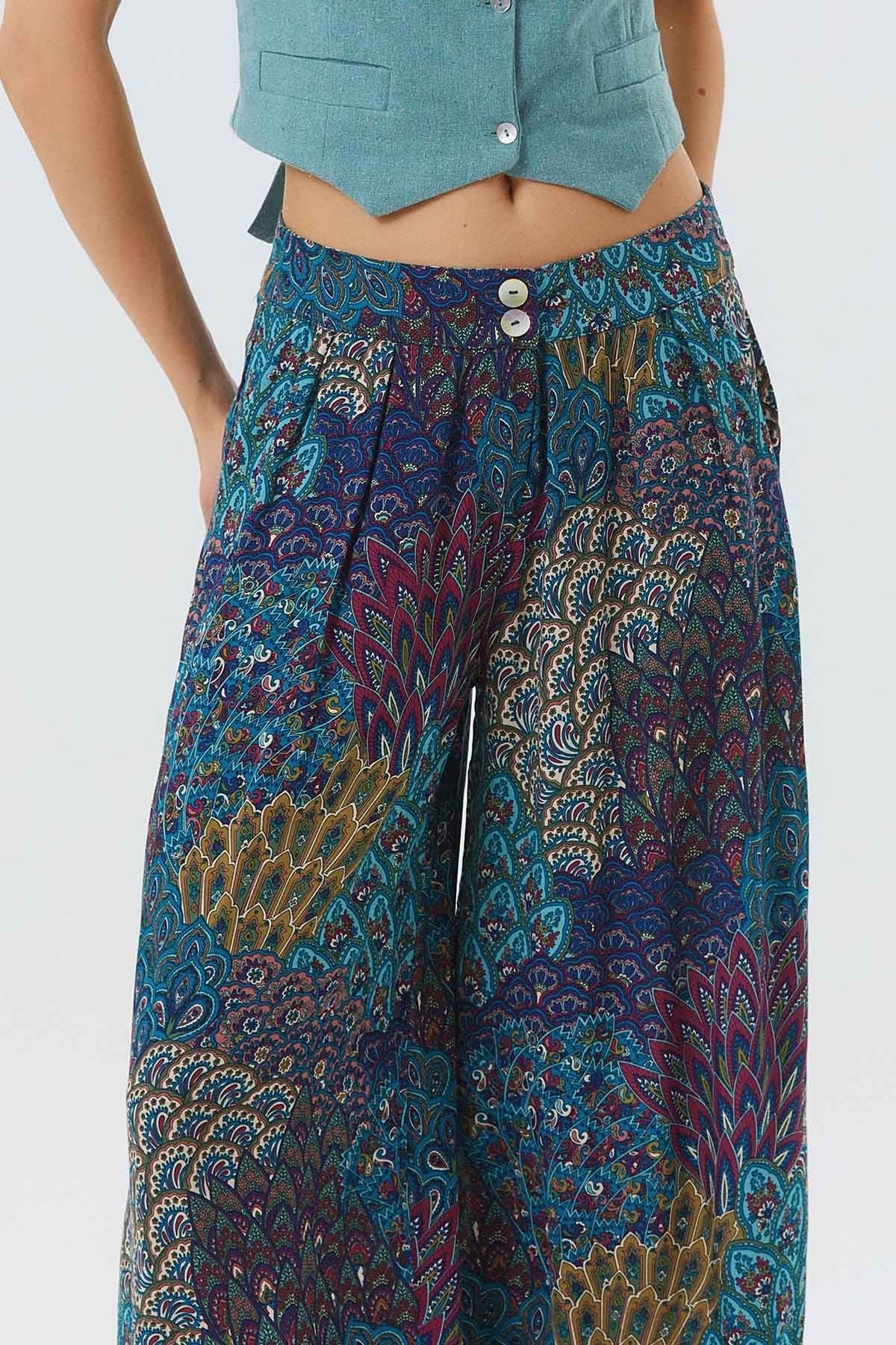 Boho Women's Pants Turquoise
