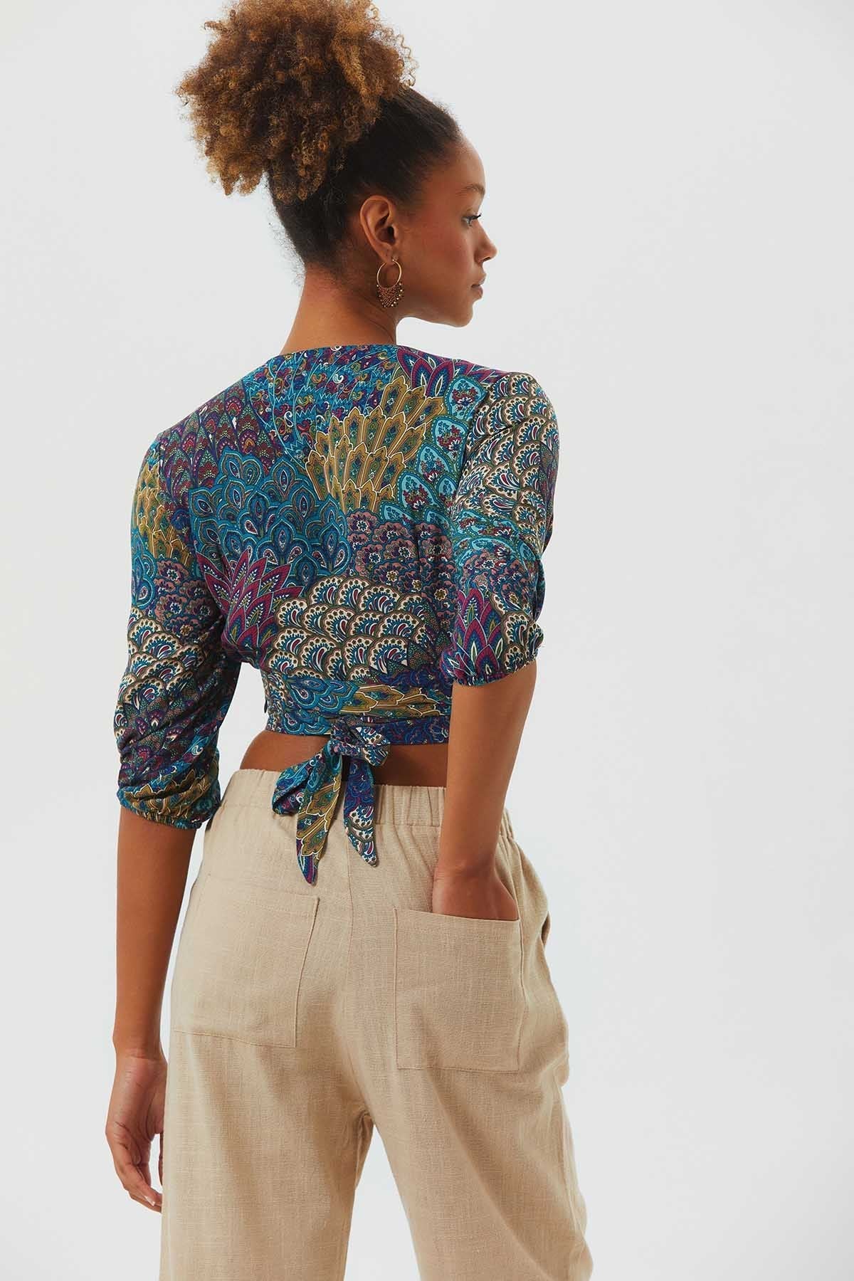 Wide Cut Single Shade Boho Women's Pants Beige