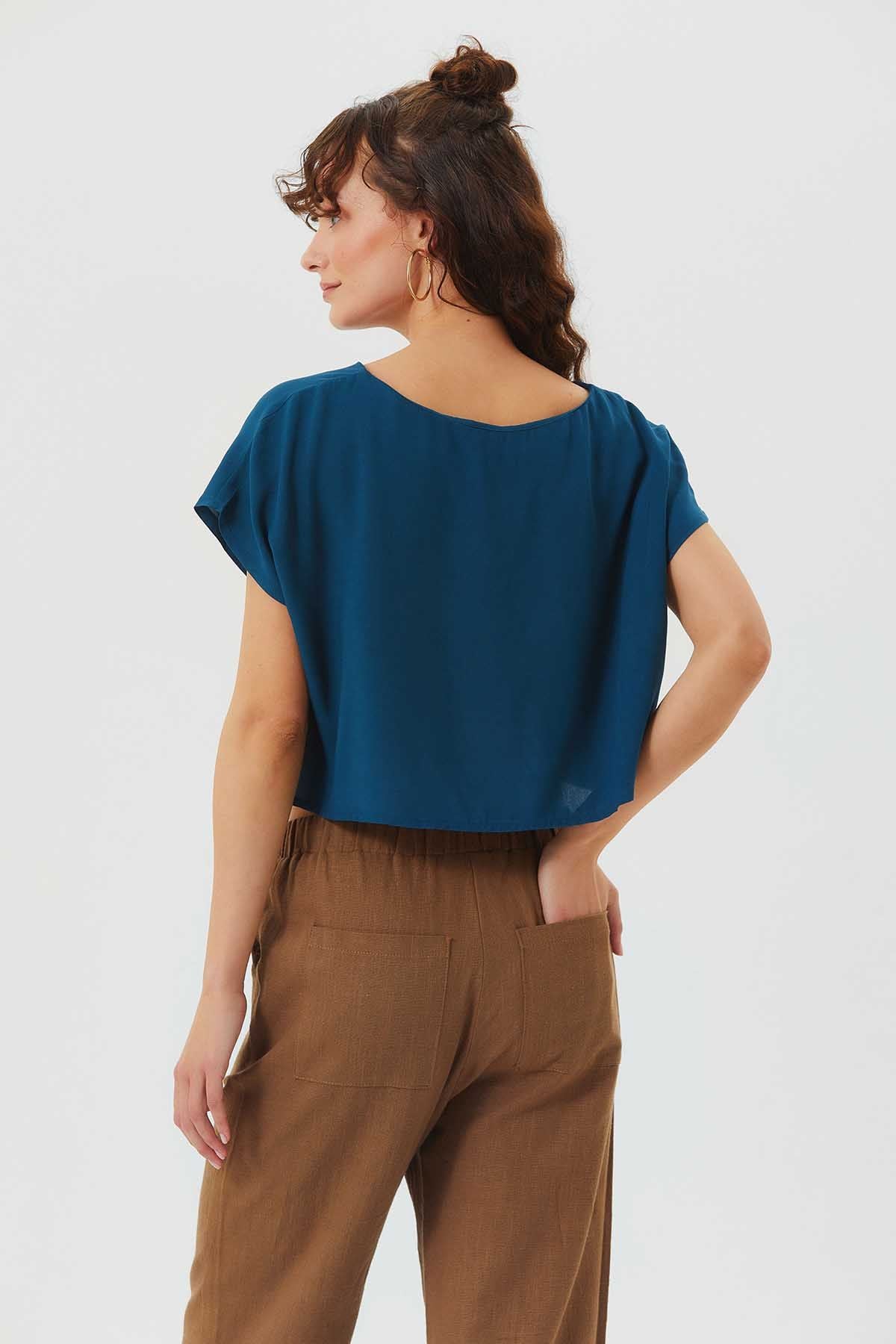 Wide Cut Single Shade Boho Women's Pants Brown