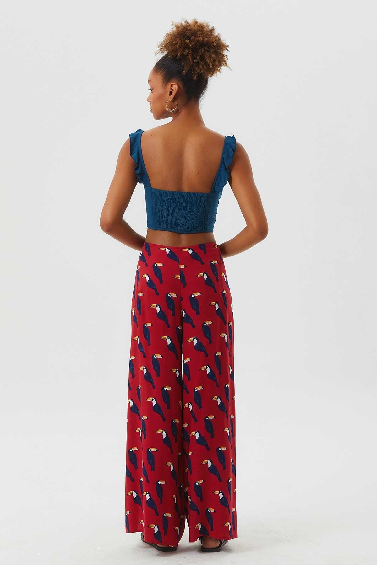 Women's Summer Tie Pants Red
