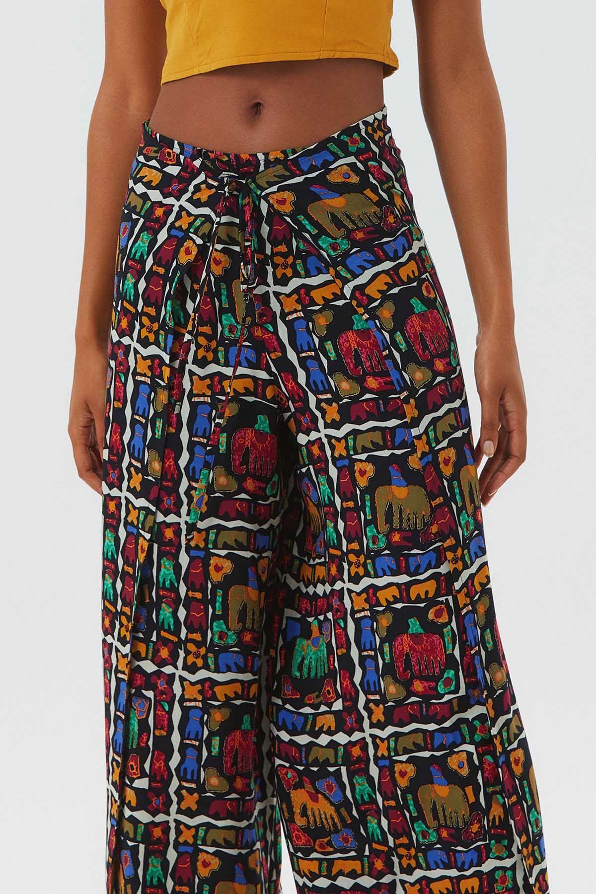 Women's Summer Tie Pants Black