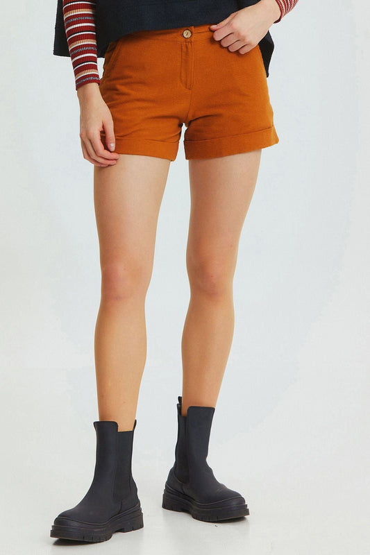Bohemian Style Winter Cotton Shorts Camel