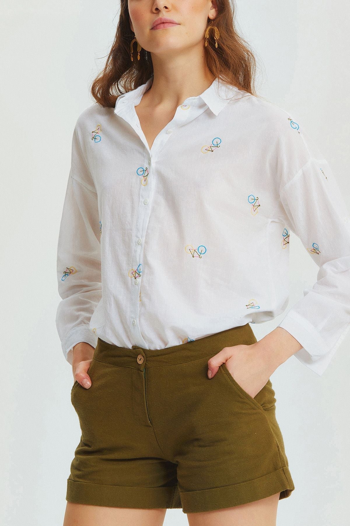 Bohemian Style Winter Cotton Shorts Khaki
