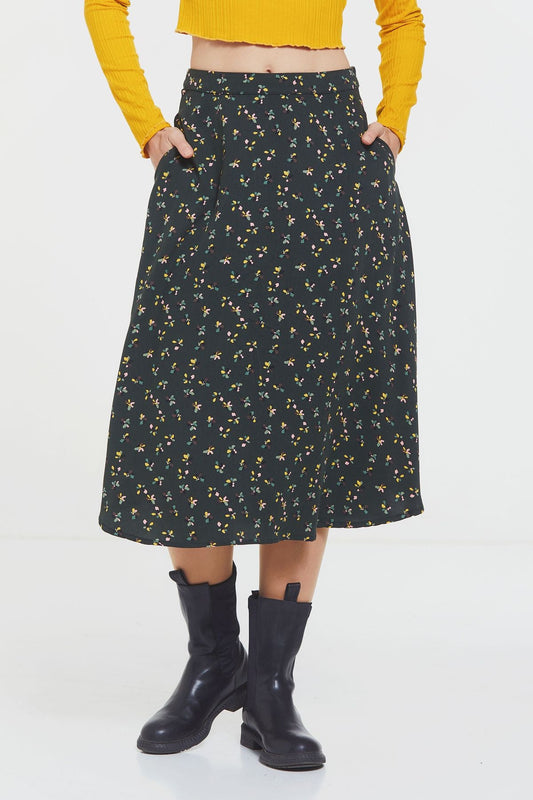 Boho Midi Skirt Green