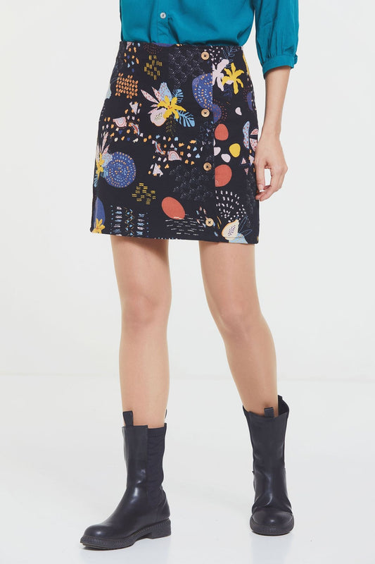 Cotton Mini Boho Skirt Multi