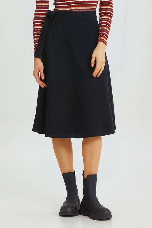Midi Wrap Skirt Black