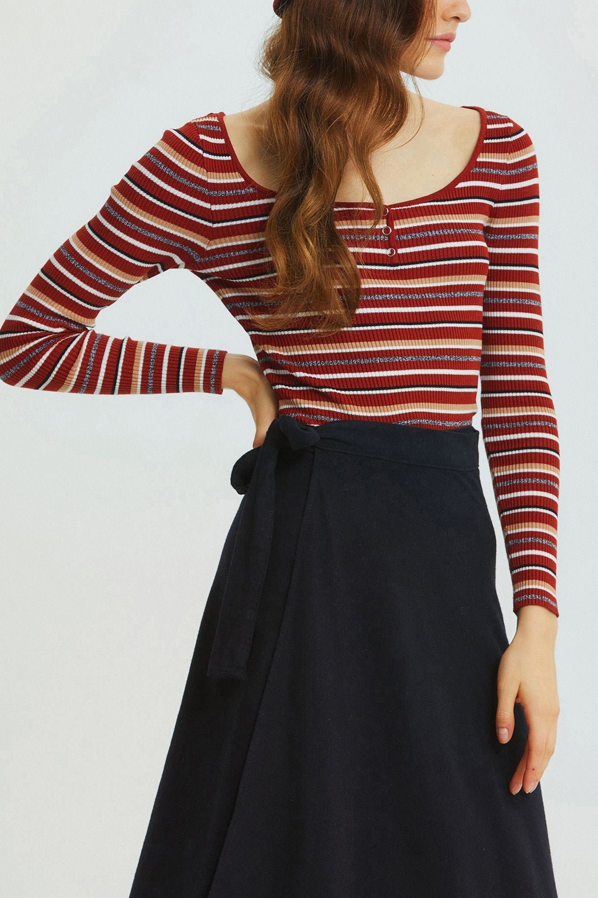 Midi Wrap Skirt Black