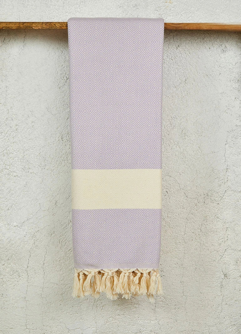 Diamond Pattern Hammam Towel Lilac