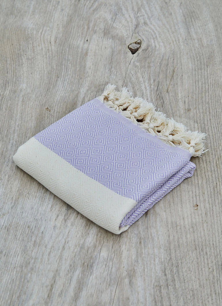 Diamond Pattern Hammam Towel Lilac