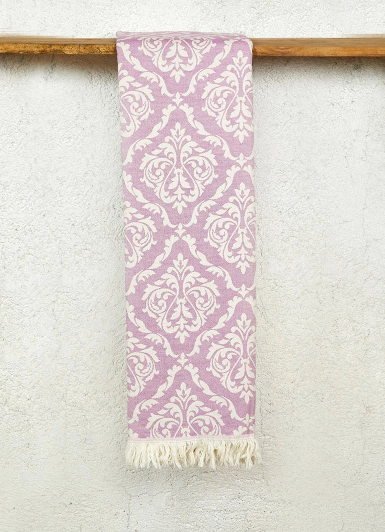 Ethnic Pattern Hammam Towel Purple