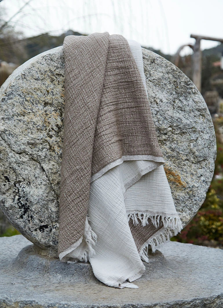 Muslin Cloth Hammam Towel Brown