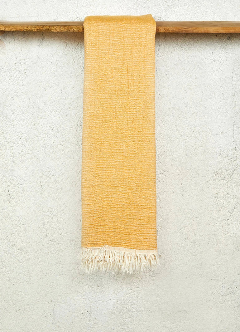 Muslin Cloth Hammam Towel Yellow