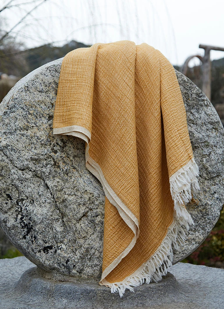 Muslin Cloth Hammam Towel Yellow