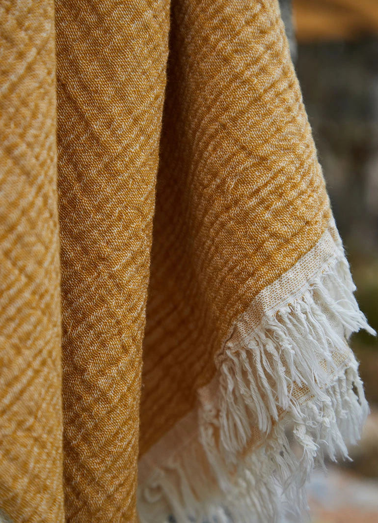 Muslin Cloth Hammam Towel Yellow