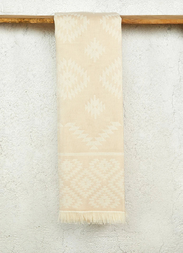 Rug Pattern Hammam Towel Beige