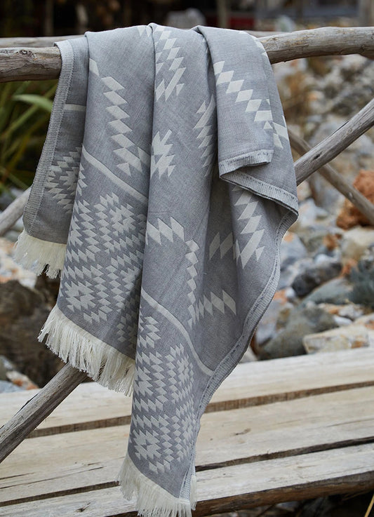Rug Pattern Hammam Towel Dark Gray