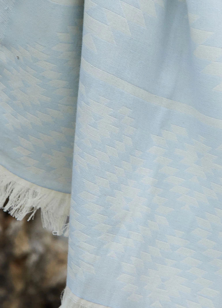 Rug Pattern Hammam Towel Light Blue
