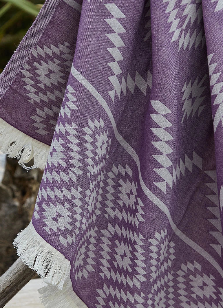 Rug Pattern Hammam Towel Purple