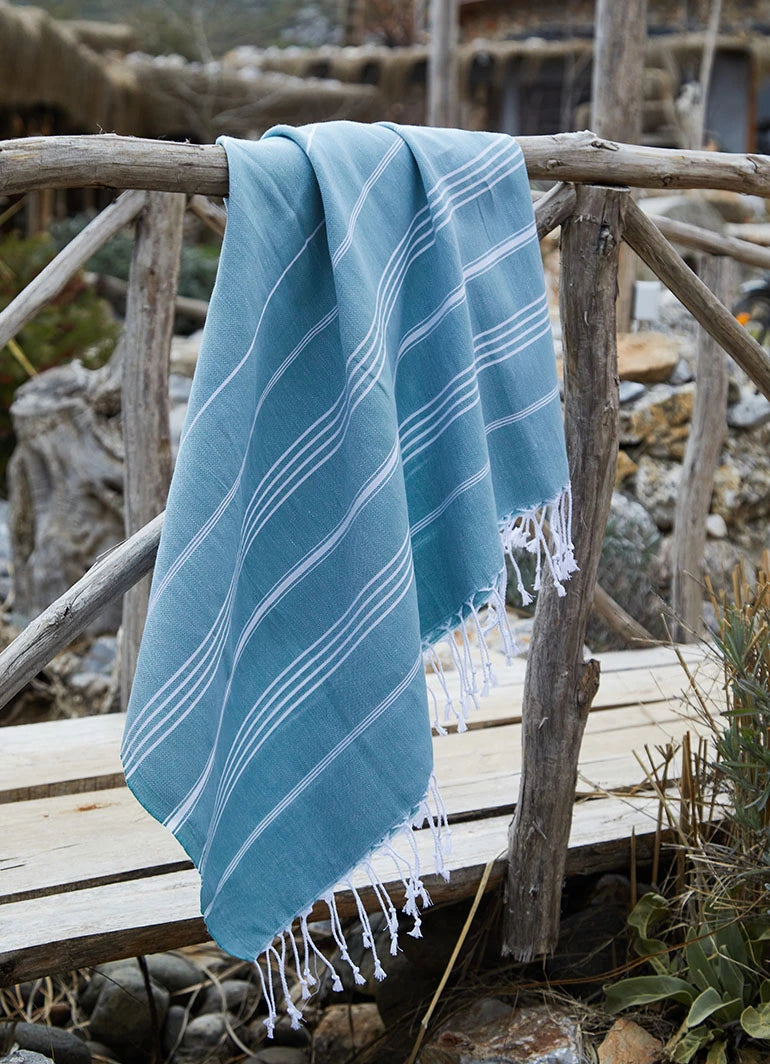 Classic Pattern Light Hammam Towel Petrol