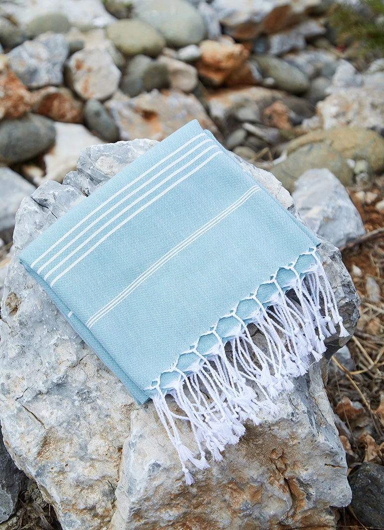 Classic Pattern Light Hammam Towel Petrol