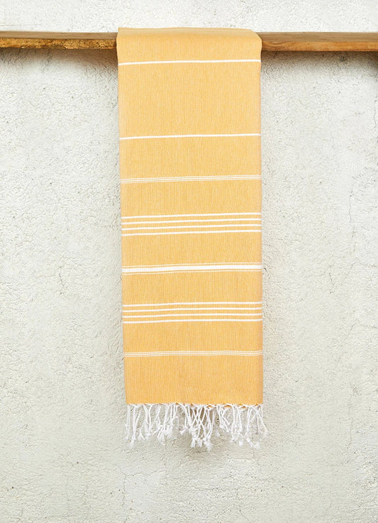 Classic Pattern Light Hammam Towel Yellow